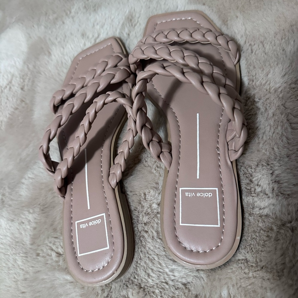 Dolce Vita Braided Sandals in Tan 7 - Picture 2 of 4